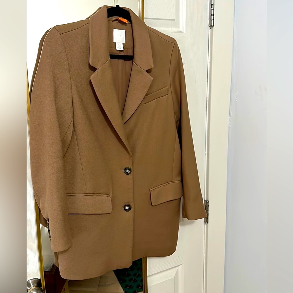 H&M blazer camel color, size XS runs big, worn.